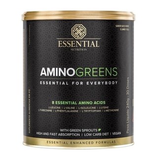 Amino Greens Suco Verde E Limão Yuzu 240G Essential Nutrition