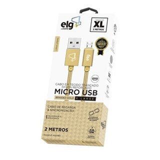Cabo ELG Micro USB 2m Gold