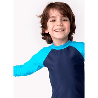 Camiseta Lisa Menino Kids Azul Marinho Puket