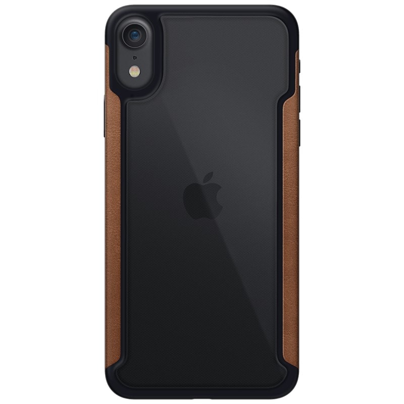 Capa para iPhone XR Shield Leather VX Case Transparente com Bordas Laterais  em Couro Marrom - Shopping da Bahia