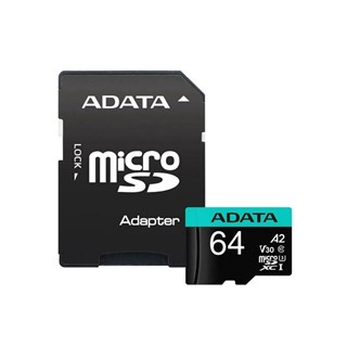 Cartão De Memória Adata A2 64GB Premier Pro 4K MicroSDXC CL10 UHS-I U3