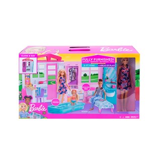 Casa Glam da Barbie Mattel Com Boneca