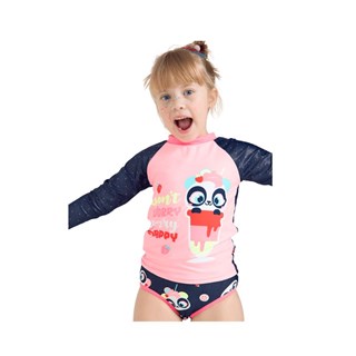 Conjunto Camiseta e Calcinha Puket Kids Panda Shake FPS50
