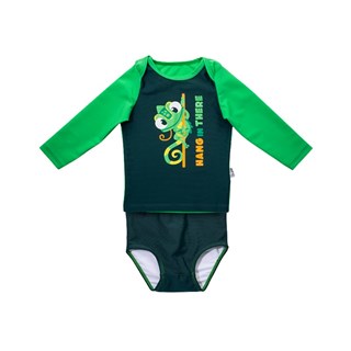 Conjunto Camiseta e Sunga Puket Baby Camaleão FPS50