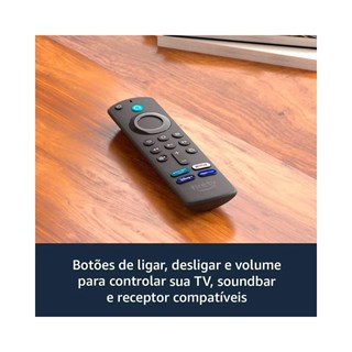 Controle Remoto Amazon Fire Stick TV 4K Voz com Alexa