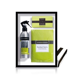 Kit Perfume Para Ambiente 200ml + Envelope Perfumado 36g + Sabonete Em Barra 120g Bambu Chinês