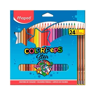Lápis de Cor Maped Color'Peps Com 24 Cores + 3 Lápis Grafite