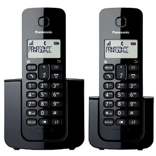 Telefone Fixo Panasonic s/Fio Combo c/Identificador de Chamadas Preto